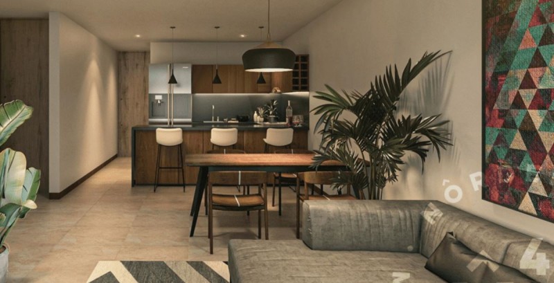 Norden 48 Villas and apartments at Temozon Norte living room