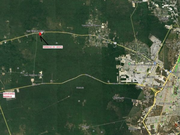  Plano area terreno en carretera a Ucu -Hunucma