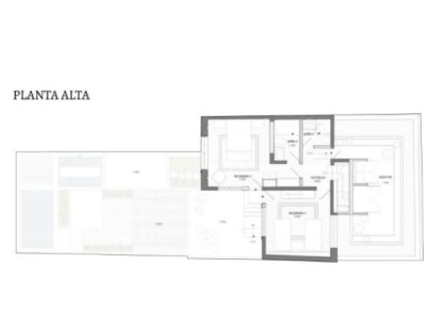   Planta arquitectonica planta alta Casa Remodelada en el centro