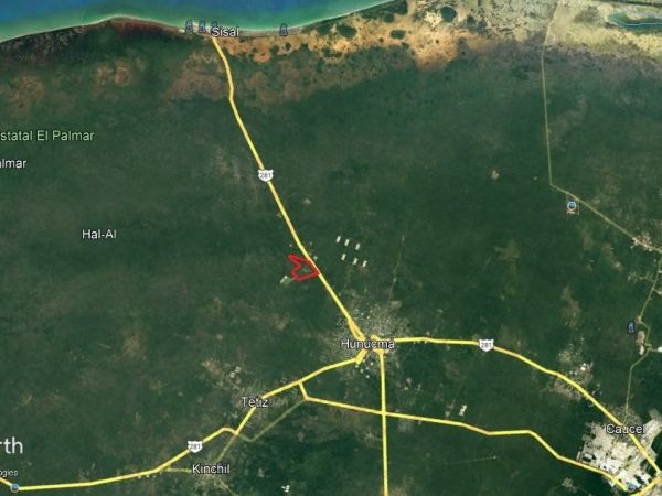  Terreno rÃºstico en venta atrÃ¡s de Sisal google rancho atras sisal