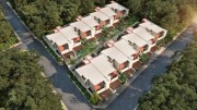 Ascala Prime Living townhouses en venta en Temozon Norte. Vista aerea