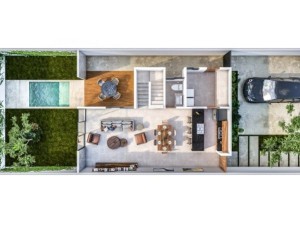 Casas Sah residencial plano planta baja 