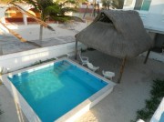 Furnished apartment beach front at Progreso. Pool