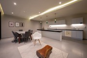 Pyra apartments for sale at Montebello living room, dining room, kitchen