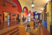Living room and dining room. Hacienda Cauca at Temax, Yucatan. 