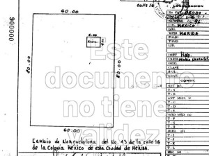  Terreno en esquina en la colonia mexico plano catastral 