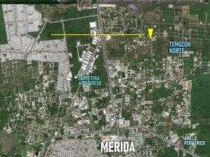 Terreno residencial en venta en temozon norte, ubicacion
